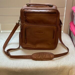 Tan Leather Men's Messenger Bag